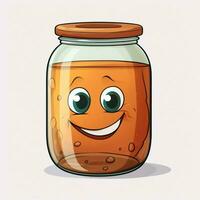 Jar 2d cartoon illustraton on white background high qualit photo