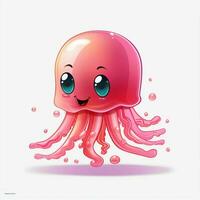 Jelly 2d vector illustration cartoon in white background h photo