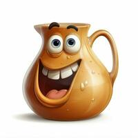 Jug 2d cartoon illustraton on white background high qualit photo