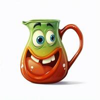 Jug 2d cartoon illustraton on white background high qualit photo