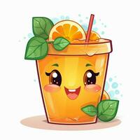 Juice 2d cartoon vector illustration on white background h photo