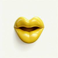 Kissing Face emoji on white background high quality 4k hdr photo