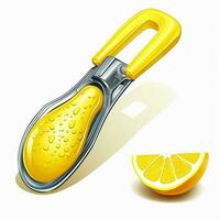 Lemon Squeezer 2d cartoon illustraton on white background photo