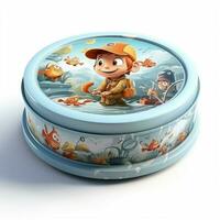 Lidcovertop 2d cartoon illustraton on white background hig photo