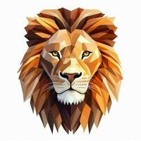 Lion 2d cartoon vector illustration on white background photo
