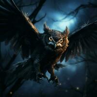 Majestic creature of the night with hauntingly beautiful photo