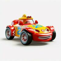 Mattel Auto Race 2d cartoon illustraton on white backgroun photo