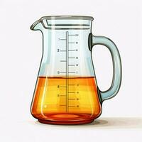 Measuring Jug 2d cartoon illustraton on white background h photo