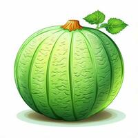Melon 2d vector illustration cartoon in white background h photo