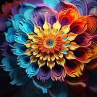 Mesmerizing patterns unfolding like an endless kaleidoscop photo