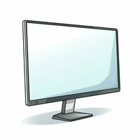 Monitor 2d cartoon vector illustration on white background photo