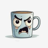 Mug 2d cartoon vector illustration on white background hig photo