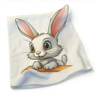 Napkin 2d cartoon illustraton on white background high qua photo