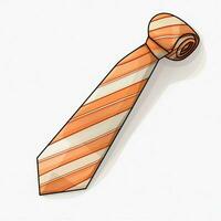 Necktie 2d cartoon illustraton on white background high qu photo