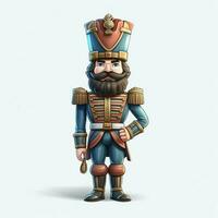 Nutcracker 2d cartoon illustraton on white background high photo