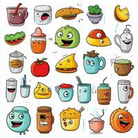 otro objetos emojis 2d dibujos animados vector ilustración en whi foto