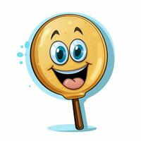 Paddle ball 2d cartoon illustraton on white background hig photo