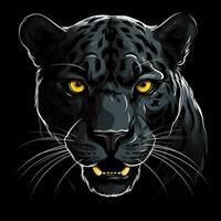 Panther 2d cartoon vector illustration on white background photo