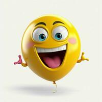 Partying Face emoji on white background high quality 4k hd photo