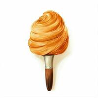 Pastry brush 2d cartoon illustraton on white background hi photo