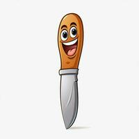 Paring Knife 2d cartoon illustraton on white background hi photo