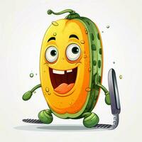 Peeler 2d cartoon illustraton on white background high qua photo