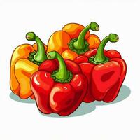 Peppers 2d vector illustration cartoon in white background photo