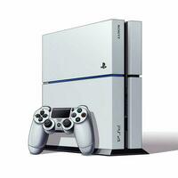 PlayStation 2d cartoon illustraton on white background hig photo