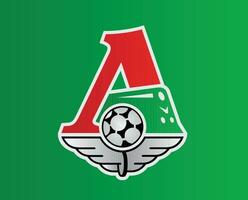 locomotora Moscú club logo símbolo Rusia liga fútbol americano resumen diseño vector ilustración con verde antecedentes