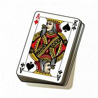 Playing cards 2d cartoon vector illustration on white back photo