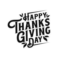 Happy Thanksgiving Day background design with dried leaves vector