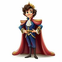 Prince 2d cartoon illustraton on white background high qua photo