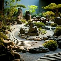 Quiet beauty of a zen-inspired rock garden photo