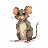 Rat 2d cartoon vector illustration on white background hig photo