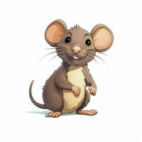 rata 2d dibujos animados vector ilustración en blanco antecedentes hig foto