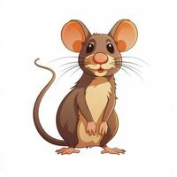 Rat 2d cartoon vector illustration on white background hig photo