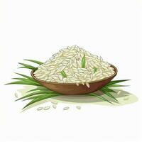 arroz 2d vector ilustración dibujos animados en blanco antecedentes Hola foto