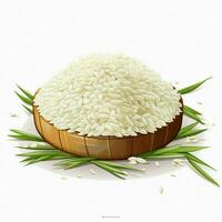 Rice 2d vector illustration cartoon in white background hi photo