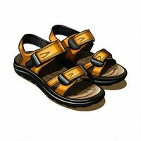 Sandal 2d cartoon vector illustration on white background photo