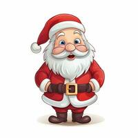 Santa Claus 2d cartoon vector illustration on white backgr photo