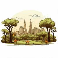 Savannah 2d cartoon vector illustration on white backgroun photo