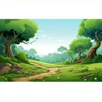 Scene 2d cartoon vector illustration on white background h photo