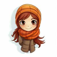 Scarf 2d cartoon vector illustration on white background h photo