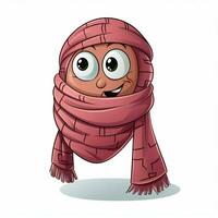 Scarf 2d cartoon vector illustration on white background h photo