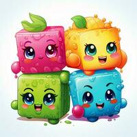 shopkins 2d dibujos animados ilustracion en blanco antecedentes alto q foto