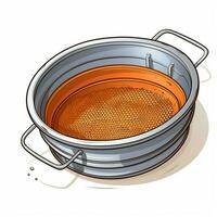 Sieve 2d cartoon illustraton on white background high qual photo