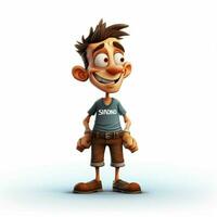 Simon 2d cartoon illustraton on white background high qual photo