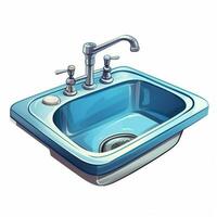 Sink 2d cartoon illustraton on white background high quali photo