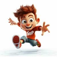 Skip It 2d cartoon illustraton on white background high qu photo