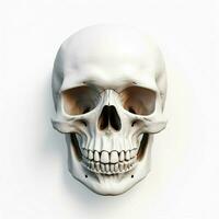 Skull emoji on white background high quality 4k hdr photo